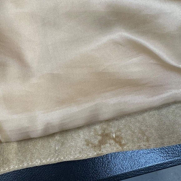 Vintage Fabio Suede Leather Trucker Jacket Cowgirl 90s Brown XL Machine Washable - Picture 13 of 13